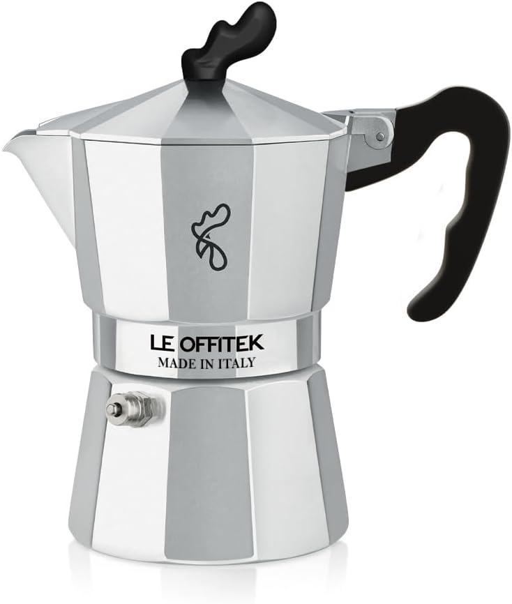 Lorren Home Trends Amika Made In Italy Classic Stovetop Espresso Maker, Italian Coffee, 3 Cup
