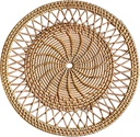 Ochine Woven Wicker Rattan Wall Basket Decor, Round, Boho Chic Dcor, Durable Rattan Material, Easy to Hang, 12"