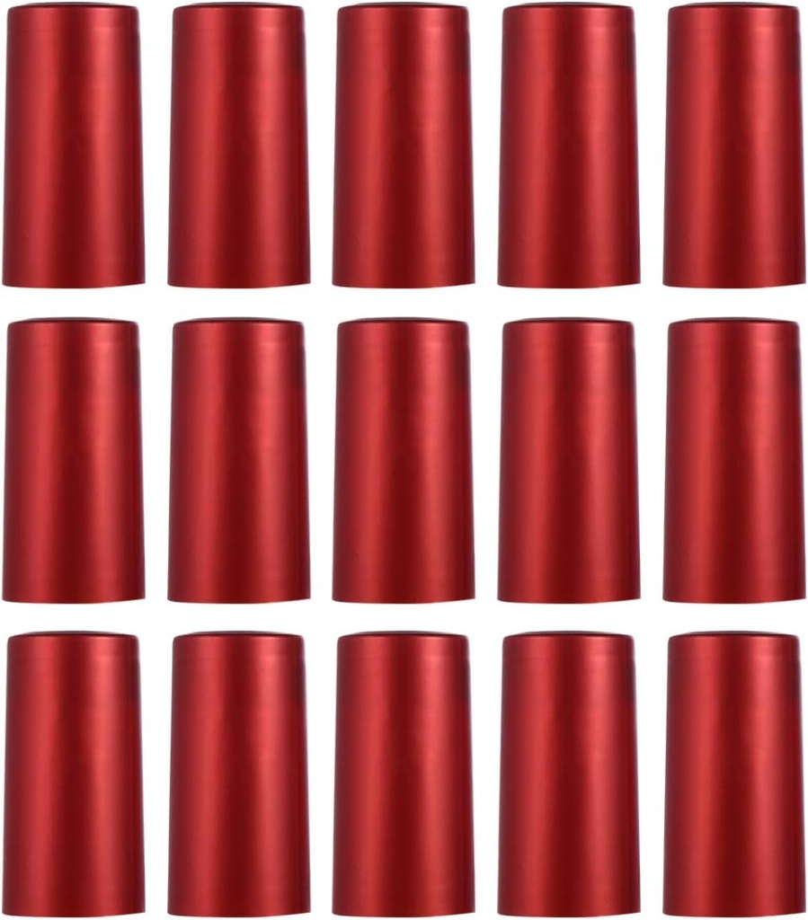 Kisangel 100pcs PVC Heat Shrink Capsules Wine Bottle Seal Capsules Wine Shrink Wrap Cap For Wine Cellars Bottle