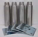 CHG Component Hardware NSF A48-5048-C 6" Stainless Steel Adjustable Leg Set of 4 Legs