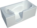 Spa World Venzi Vz3060silws Rectangular Soaking Walk-In Bathtub, 30x60, Left Drain, White