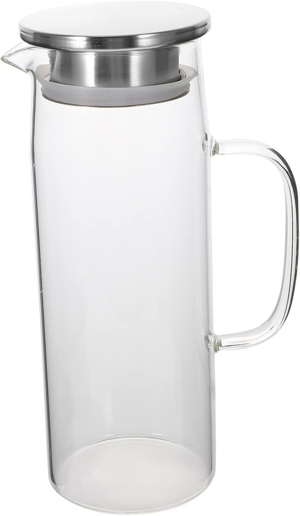 1pc Capacity Glass Cold Kettle Lid Heat Resistant for Iced Tea Beer Homemade Drinks for Thanksgiving Parties Pool Random Style