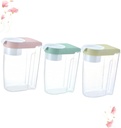 Cabilock 3pcs Sealed Storage Jar Measuring Scale Food Classification Container for Grains Snacks and More Green and Leak Design