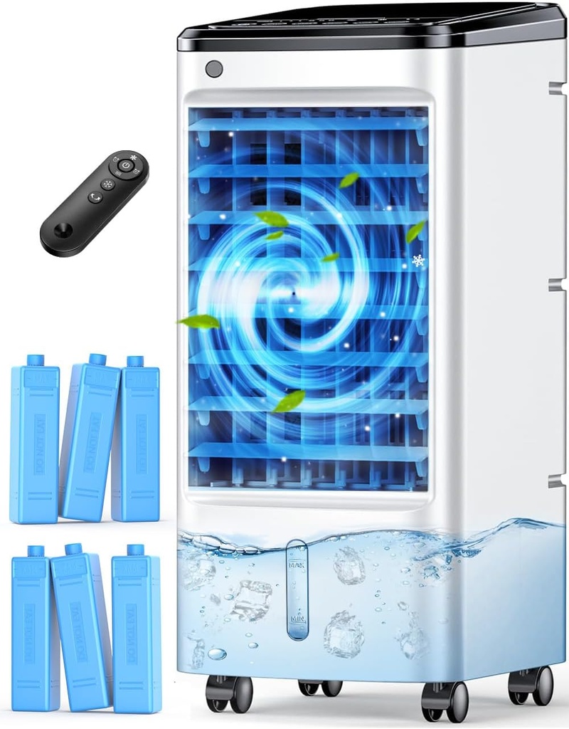 FANCOLE 25-INCH Evaporative Air Cooler, Swamp Cooler Air Conditioner