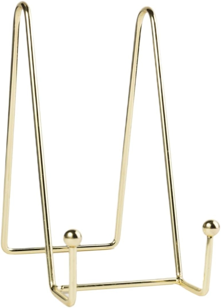 Unomor Rose Gold Photo Display Rack Iron Stand for Plates Books and Photos Elegant Easel Holder for Kitchen Restaurant and Home Decor Sturdy No Installation Required