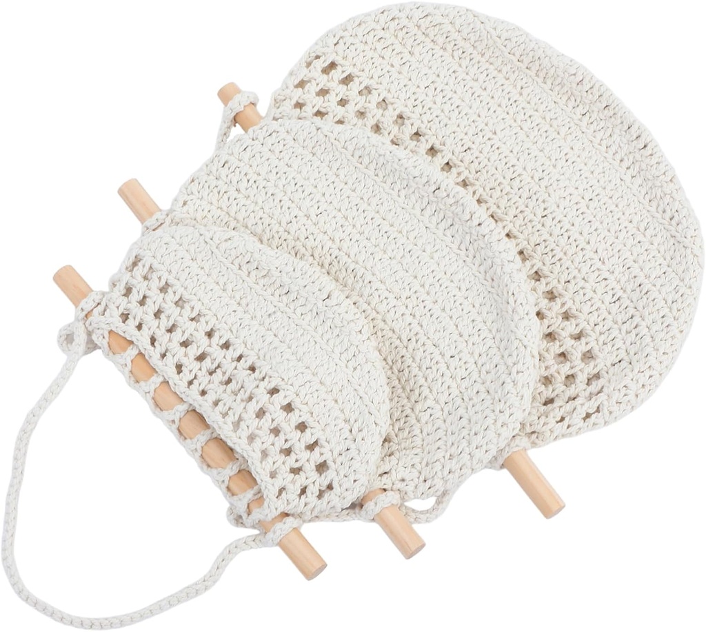 Alipis Hanging Fruit Basket Jute Produce Baskets for Kitchen Decorative Easy to Suspend