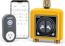 RAINPOINT WiFi Water Timer with Brass Inlet & Outlet，2 Zone WiFi Hose Timer for Lawn,WiFi Sprinkler Controller via APP/Voice Control,Automatic Watering System by Time/Weather/Quantity/Soil Moisture