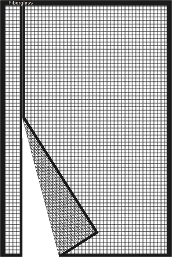 Side Opening Magnetic Screen Door in Fiberglass 40x96inch, Black - Thicken Mesh Screen Magnetic Closure Keep Bugs Out, Reversible for Left/Right Door