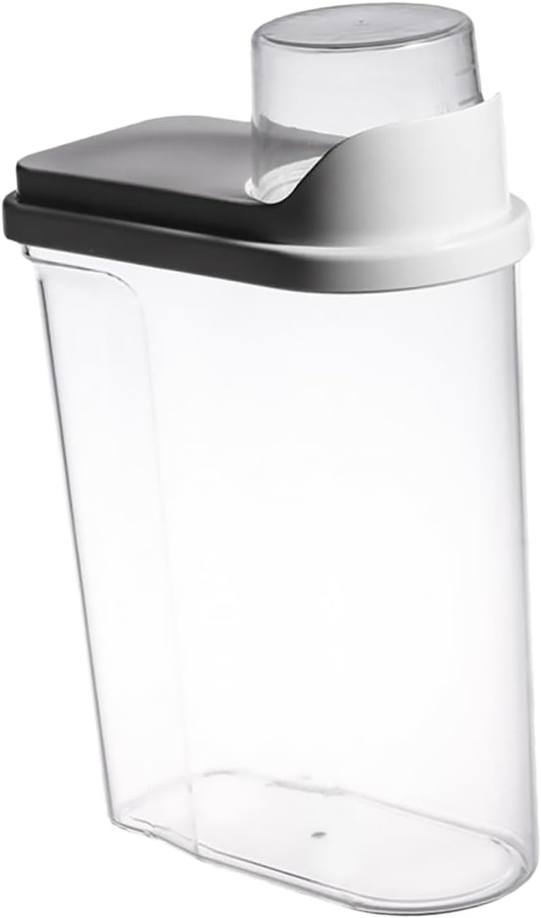 SECFOU Grains Storage Tank Airtight Plastic Sealed Food Container for Cereal Snacks and More Eco-friendly Design for Pantry Organization White