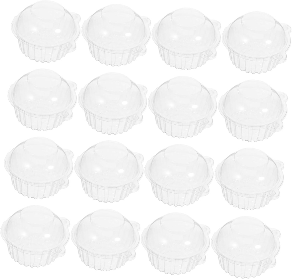 50pcs Clear Cupcake Box Food-safe Pet Cake Containers for Bakery Muffin Storage for Parties Catering Versatile Packaging for Treats Desserts