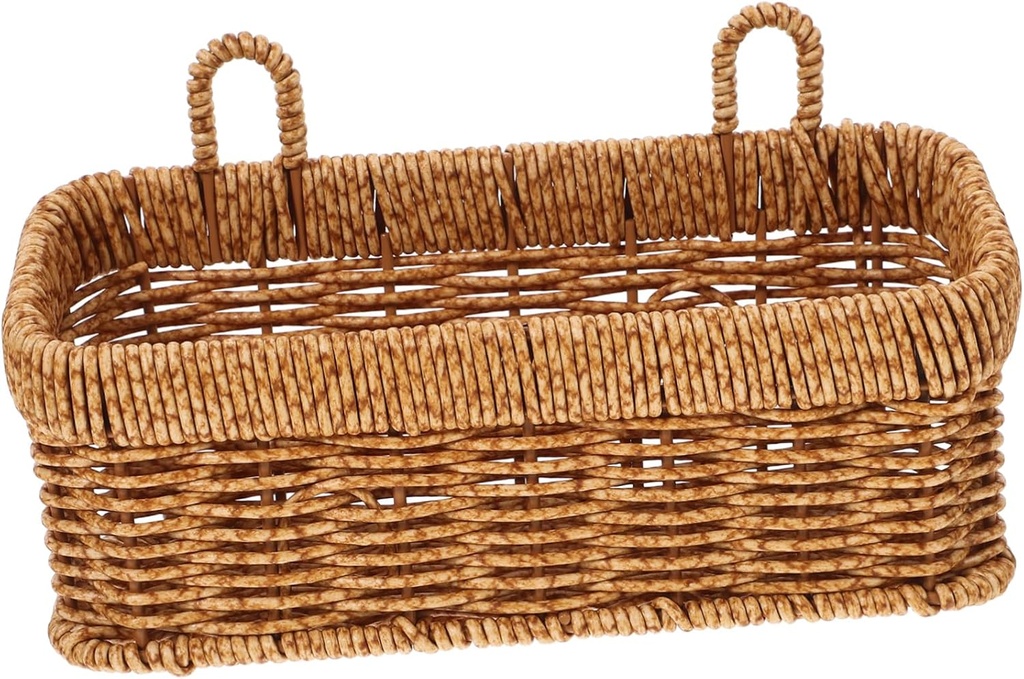 PRETYZOOM Woven Hanging Basket for Kitchen Storage Small Light Wall Mounted Basket for Ginger Garlic Capacity Vegetable Organizer with Fine Craftsmanship and Rustic Charm