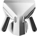 Soro Essentials- 9" Stainless Steel Commercial French Fry Bagger with Dual Handles- Long Dual Handles Fry Scoop Popcorn Scoop Quick Fill Tool Food Scoop Food Bags Boxes Multipurpose Utility Scooper