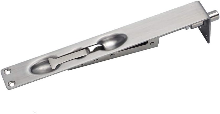 TOGU 10" Solid Stainless Steel Lever Action Flush Bolt,Concealed Security Door Lock For Composite Doors,French Doors,Wood Doors,Double Doors,Dummy Doors,Brush Stainless Steel Finish