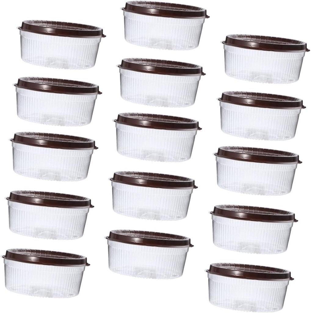 25pcs Cake Pastries Box Plastic Cupcake Holders for and Secure Packaging for Weddings Parties and Home Baking