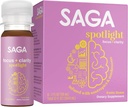 SAGA Spotlight Organic Focus Shots | Nootropic Shots with Bacopa, Ashwagandha & Lion’s Mane | Zero Sugar, 2 Calories, Travel Size | Natural Energy & Focus Supplement for Brain Boost | Exotic Guava