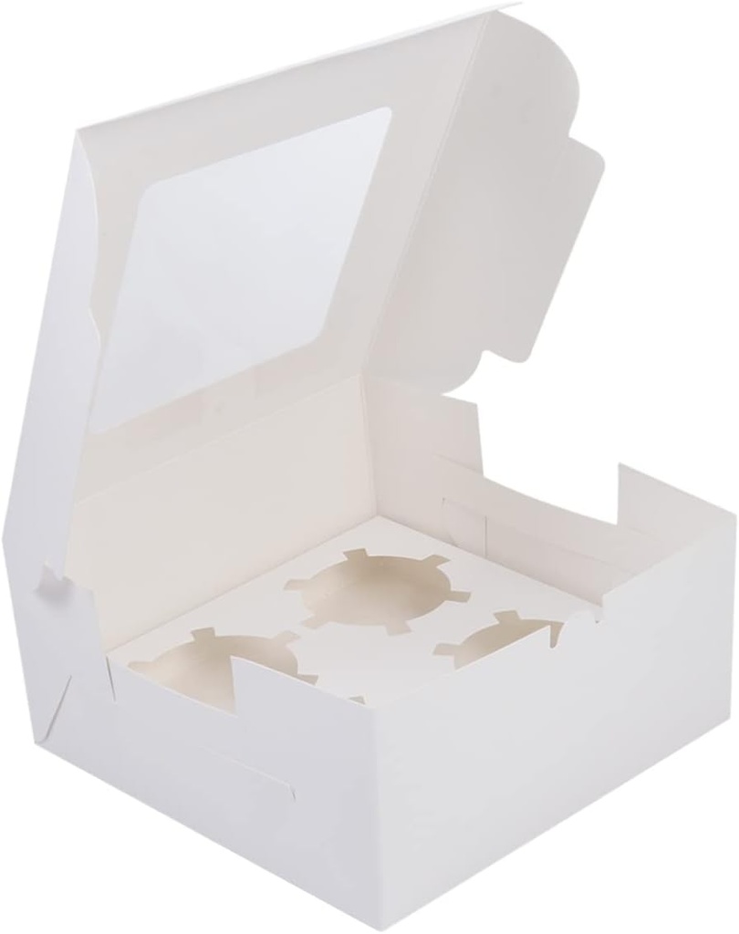 12pcs White Cake Box Compartments for Muffins Baked Treats Packaging for Weddings Parties