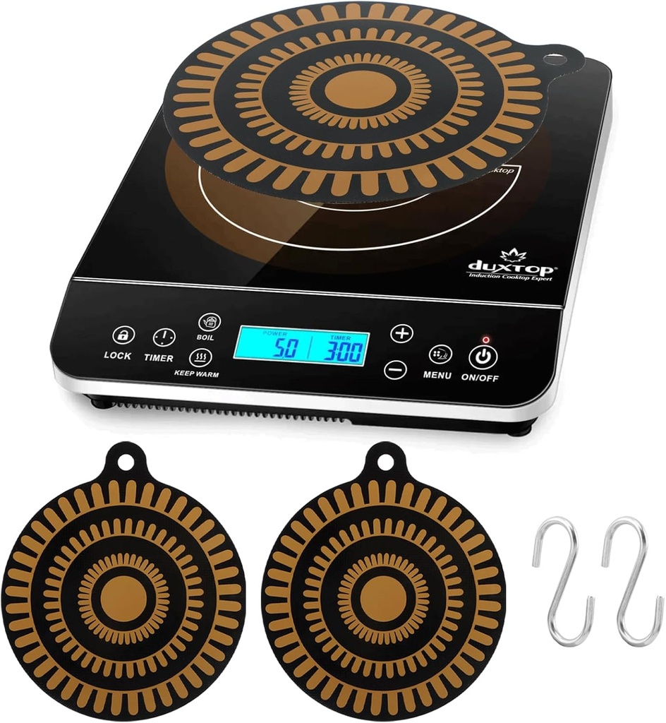 9.45inch Thermochromic Silicone Induction Cooktop Protect Mat,Induction Stove Protector,Non-Slip Induction Cooktop Mat For Induction Cookware, Stovetop & Countertop(2pcs)