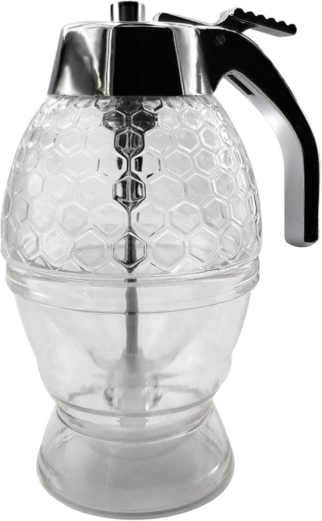Daycount® Honey Pot Crystal Syrup Plastic Honey Dispenser 6.8oz / 200ml Jar Container Durable
