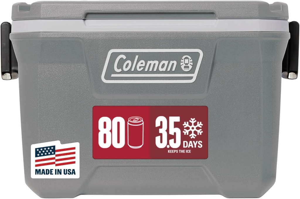 Coleman Classic Series Insulated Portable Cooler, Leak-Resistant Outdoor Hard Cooler Keeps Ice up to 5 Days, 52/70/120/150 Quart