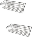 2pcs Black Wire Hanging Basket Fashion Storage Basket for Kitchen Side Hanging Storage Holder Easy Install