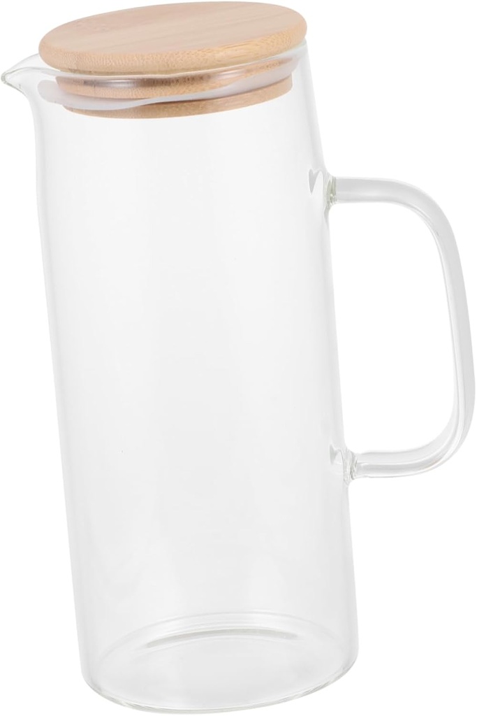 Healifty Creative Glass Water Kettle with Lid Hot Water Pot for Home Office Hotel Use for Tea Boiling Entertaining Compatible with Electric Stoves