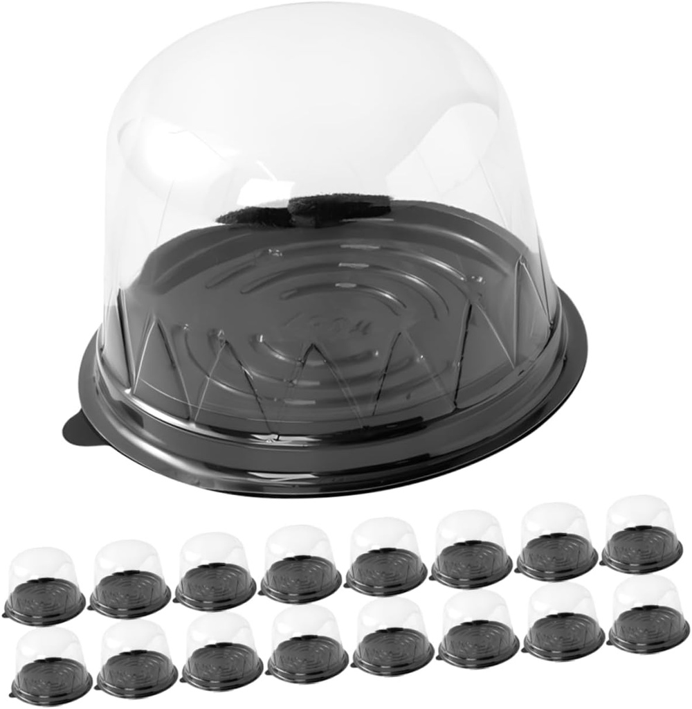 Ciieeo 50pcs Mini Cake Display Boxes Cupcake Holders for Desserts Muffins and Moon Cakes for Parties Weddings and Special Occasions