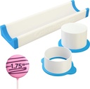 Circle Cake Pop Mold Set with Tray 9in – Cake Pop Cutter and Kit for Circle Treats – Easy Cake Pop Maker and Baking Molds for Desserts, Baking Cutter Molds Set for Home Baking, Birthday Parties