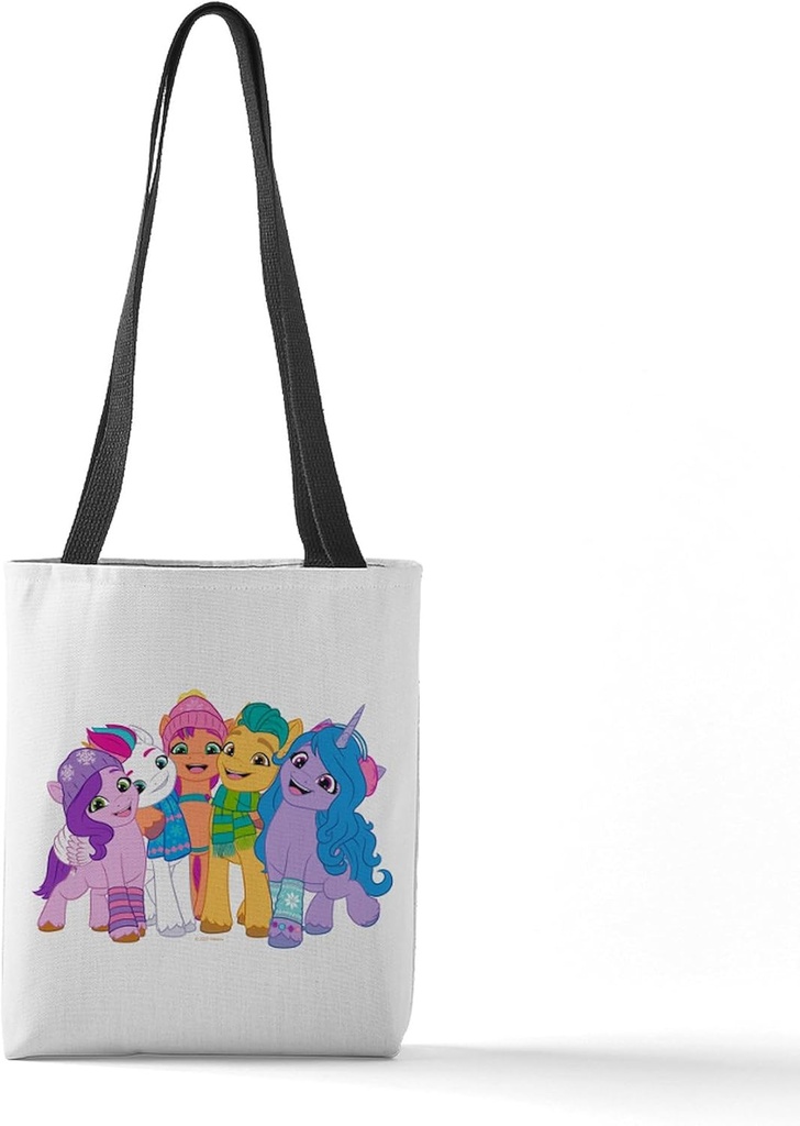 CafePress MLP Winter Group 13"x13" Reusable Grocery Shopping Sling Tote Bag
