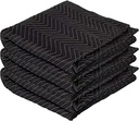 Moving Blanket 40x 72" Moving Pads for Furniture Protection Quilted Packing Shipping Blankets for Furniture Moving Supplies (3 Pack)