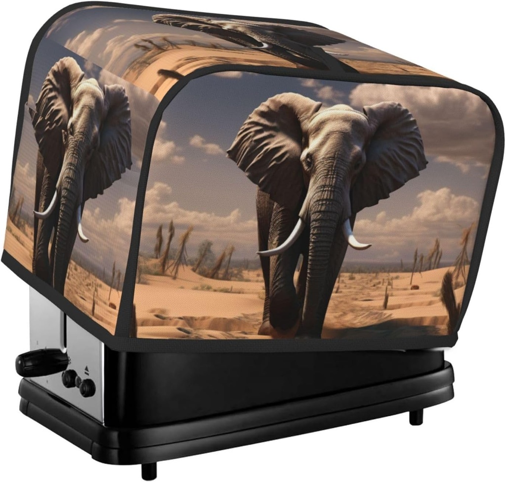 2 Slice Toaster Cover with Pocket Universal Size Toasters Dusts Covers Elephant Bread Machine Cover & Protection Bread Machine Protector Small Kitchen Appliance Covers