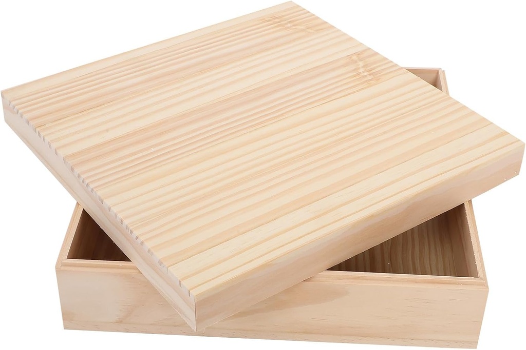 Dough Proofing Container With Lid: Homemade Pizza Bread Sourdough Wood Storage Box Japanese Sushi Trays Stackable Rectangle Platter For Charcuterie Restaurant