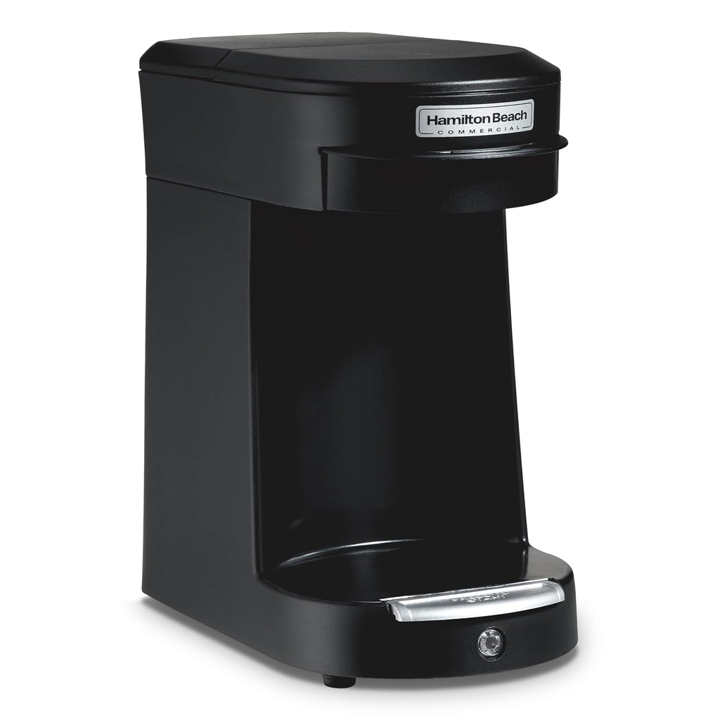 Hamilton Beach Commercial 1 Cup Pod Coffeemaker, Black, Single Serve Coffee Brewer, HDC200B