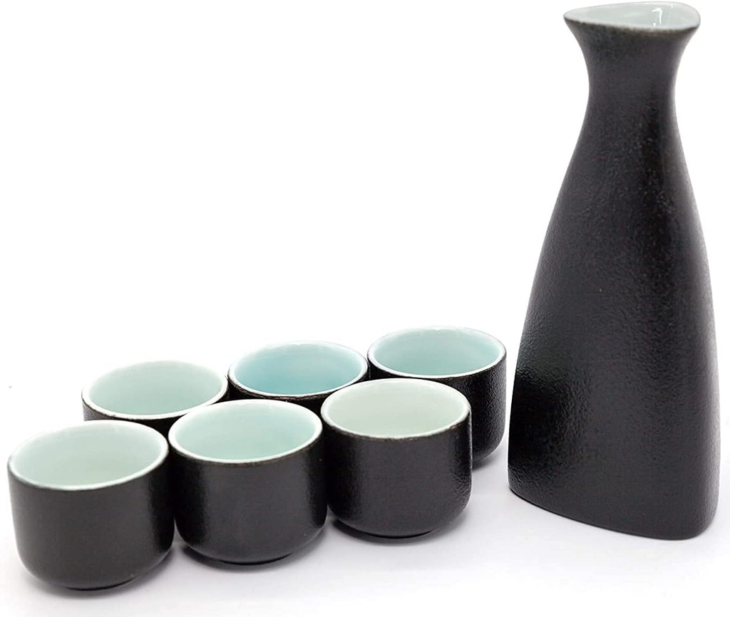 Tea set wine glass, Japanese Sake Set, Sake Cup Set，Sake Bottle Crafts Cup，Sake Pot and Sake Cup， Japanese Sake Set Japanese Sake Set with a Gift Box Traditional Ceramics Sake Sets 1 Pot and 6 Cups Tr