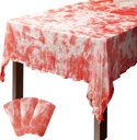 3 PCS Halloween Bloody Gauze Table Cover- 85" x 60"Bloody Handprint Rectangle Tablecloth - Scary Halloween Table Cover for Halloween Decoration, Spooky Parties (3)