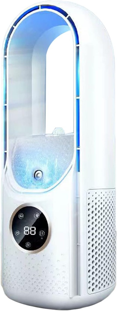 Portable Air Conditioner Fan Rechargeable Air Cooler, Adjustable Desk Cooling Fan with 6 Speeds