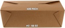 EcoQuality [400 PACK Take Out Food Containers 66 oz Kraft Brown Paper Box Microwaveable Leak and Grease Resistant - To Go Containers for Restaurant, Catering, Food Truck - Recyclable Lunch Box #3