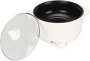Electric Cooker, Mini Electric Fondue Pot with Steamer, Non Stick Ramen Cooker, Rapid Noodles Cooker, Hot Pot Electric, for Steak, Egg, Fried Rice, Ramen, Oatmeal, Soup (20cm US