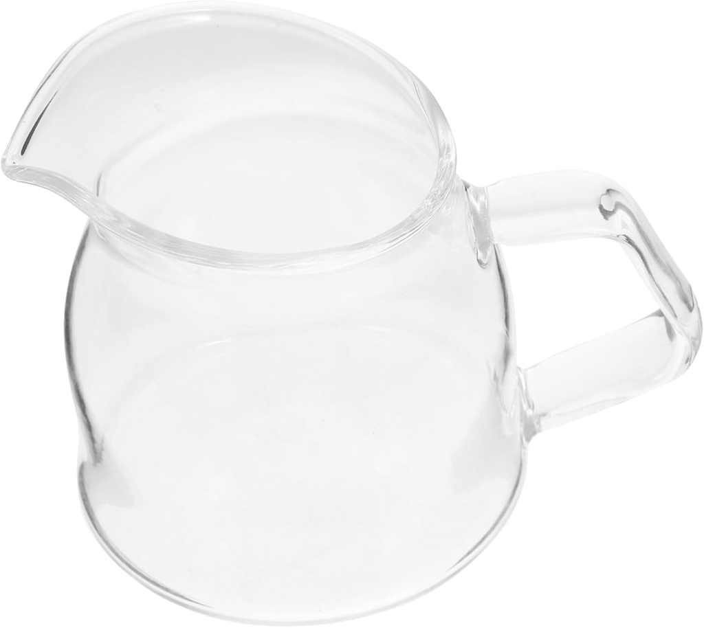 Glass Frothing Pitcher Creamer Cup for Coffee Tea Sauces Easy to Clean Ergonomic Design for Home Use