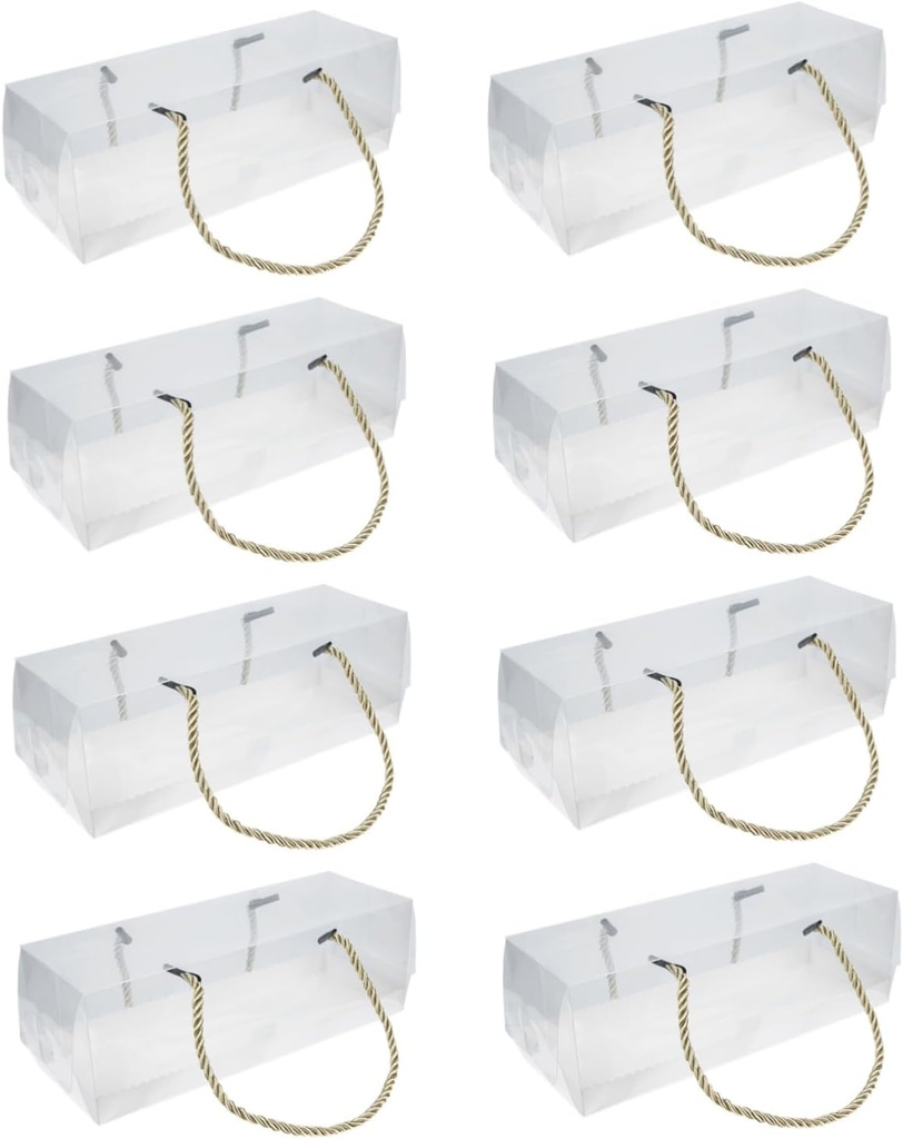 ABOOFAN 8Pcs Pastry Container Portable Sushi Mousse Cake Packaging Boxes Individual Cake Box for Cupcakes Sandwiches Sturdy Elegant Design for