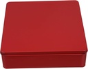 GLEAVI Square Red Tinplate Storage Box Cookie Candy Container Reusable Decorative Tin for Wedding Birthday Party Packaging and Home Organization