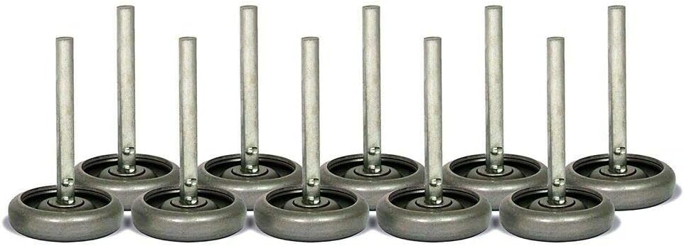 3 Inch 10 Ball Steel Garage Door Roller (4 Inch Stem) (10 Pack)