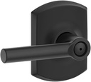 SCHLAGE F40 BRW 622 GRW Greenwich Collection Broadway Privacy Lock Lever, Matte Black