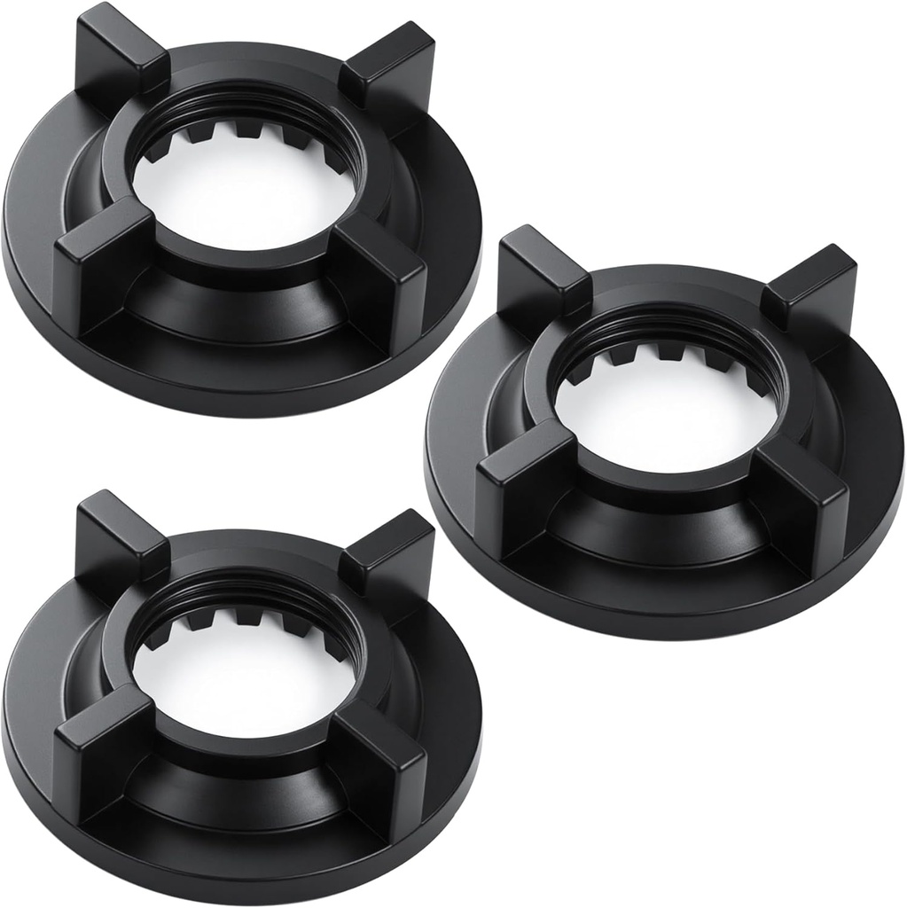 3 Pcs 1/2" Faucet Nut, Mounting Lock Nut for Faucet, Faucet Lock Nuts, Faucet Parts Replacement, Mounting Accessories for Bathroom, Kitchen, Bathroom, Basin (Black)