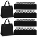 Kacctyen 100 Pcs Insulated Take Out Bags Bulk 9.5 x 6 x 9.5 in Thermal Insulation Food Bag for Coffee, Milk Tea, Hot Cold Food, Delivery Cooler Bag for Catering Restaurant Grocery Picnic (Black)