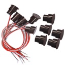 RC-36 NC/NO Recessed Wired Security Window Door Contact Sensor Brown Alarm Magnetic Reed Switch 5 Sets