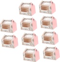 Ciieeo 10pcs Cupcake Muffin Box Window Cake Muffin Container Bulk Pack Safe Material Prevent Sliding