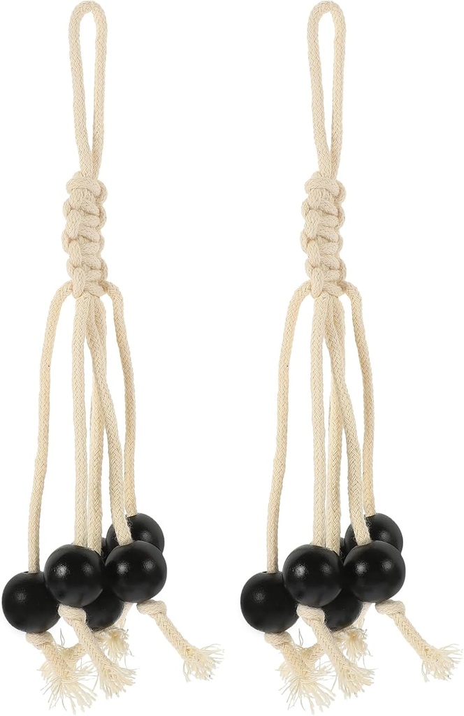 PRETYZOOM Cotton Rope Banana Hanger Storage Set with Ventilated Design for Fresh Fruit Kitchen Organization Hanging Basket for Bananas and Onions