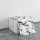 20pcs Marble Peel and Stick Waterproof PVC Shower Wall Panels Bathroom Backsplash Tile Stick on Wall for Bedoom, Kitchen 11.8"x11.8" (Ink and White,19.4 Sq.Ft.)