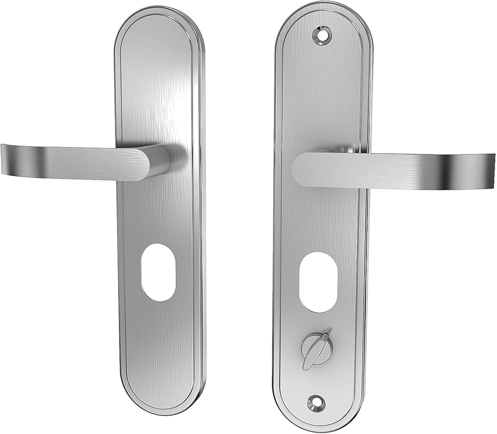VIZ-PRO Lever Handles for Hinge Left Steel Security Doors