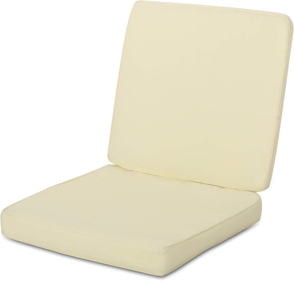 Christopher Knight Home Gavin Outdoor Water Resistant Fabric Club Chair Cushions, 1 Count (Pack of 1), Cream
